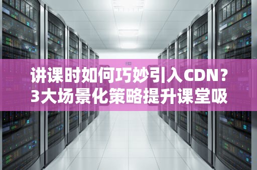 讲课时如何巧妙引入CDN？3大场景化策略提升课堂吸引力