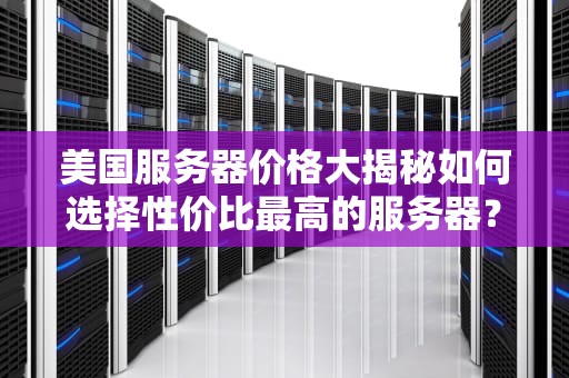 美国服务器价格大揭秘如何选择性价比最高的服务器？