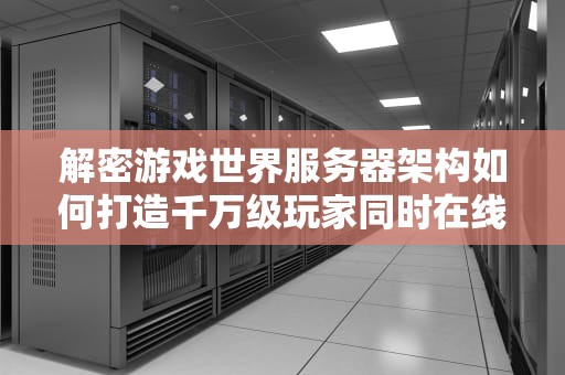解密游戏世界服务器架构如何打造千万级玩家同时在线的稳定生态