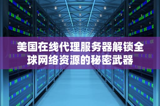 美国在线代理服务器解锁全球网络资源的秘密武器