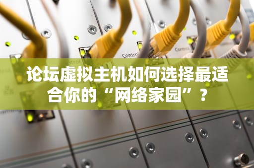 论坛虚拟主机如何选择最适合你的“网络家园”？