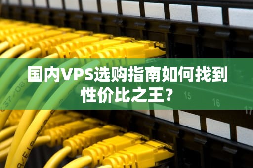国内VPS选购指南如何找到性价比之王？