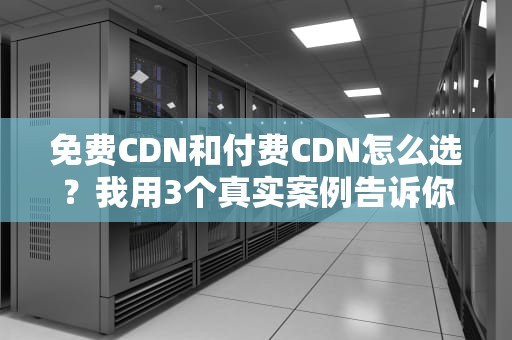 免费CDN和付费CDN怎么选？我用3个真实案例告诉你血泪教训