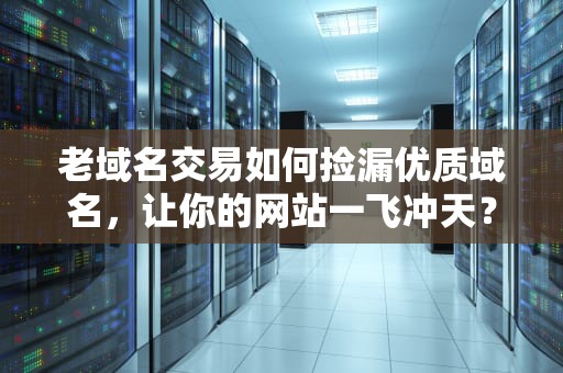 老域名交易如何捡漏优质域名，让你的网站一飞冲天？