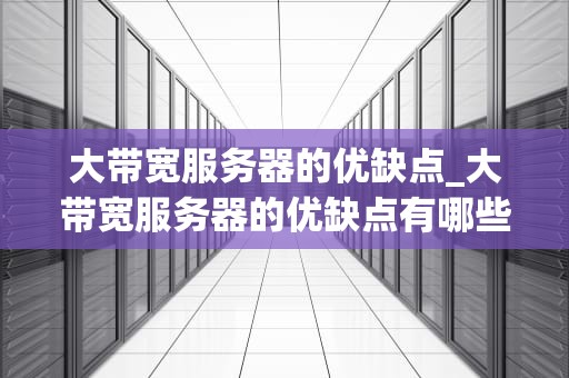 大带宽服务器的优缺点_大带宽服务器的优缺点有哪些_大带宽服务器的优缺点