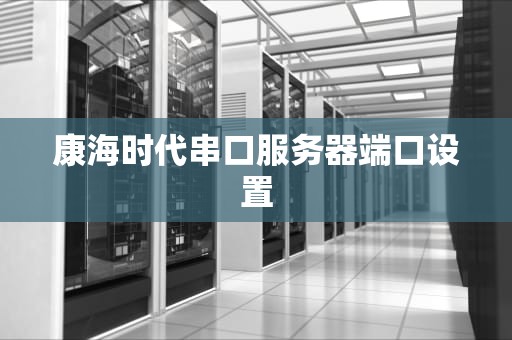 康海时代串口服务器端口设置