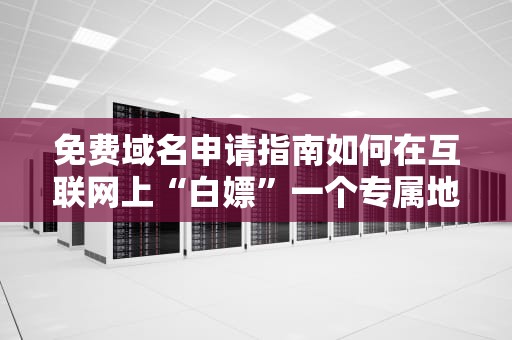 免费域名申请指南如何在互联网上“白嫖”一个专属地盘？