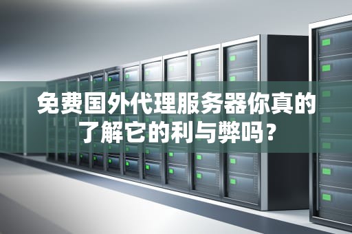 免费国外代理服务器你真的了解它的利与弊吗？