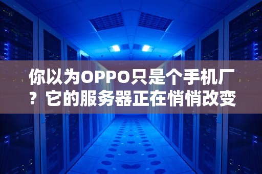 你以为OPPO只是个手机厂？它的服务器正在悄悄改变行业游戏规则！
