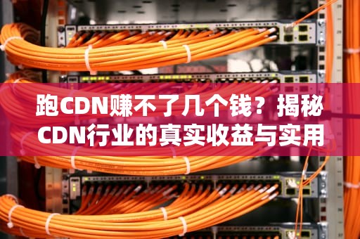 跑CDN赚不了几个钱？揭秘CDN行业的真实收益与实用建议