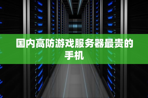 国内高防游戏服务器最贵的手机