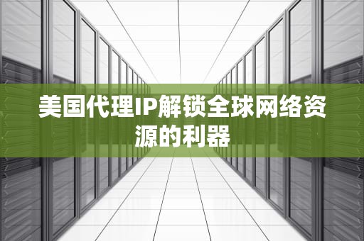 美国代理IP解锁全球网络资源的利器