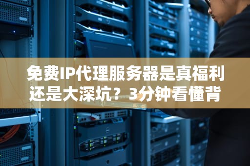 免费IP代理服务器是真福利还是大深坑？3分钟看懂背后的猫腻