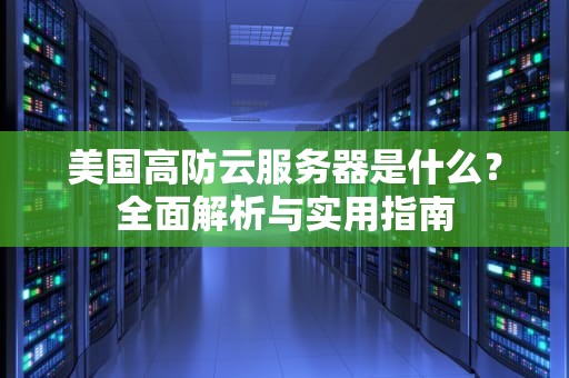 美国高防云服务器是什么？全面解析与实用指南