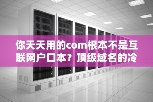 你天天用的com根本不是互联网户口本？顶级域名的冷知识够我吹三天三夜