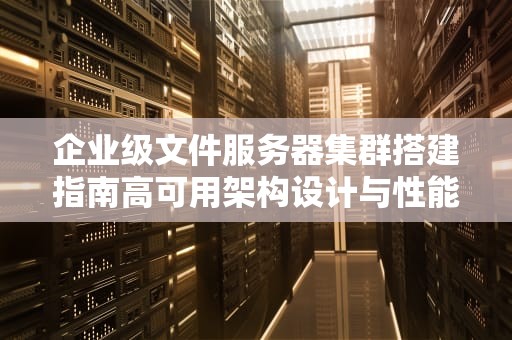 企业级文件服务器集群搭建指南高可用架构设计与性能优化实战