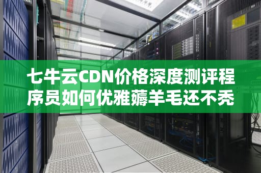 七牛云CDN价格深度测评程序员如何优雅薅羊毛还不秃头？