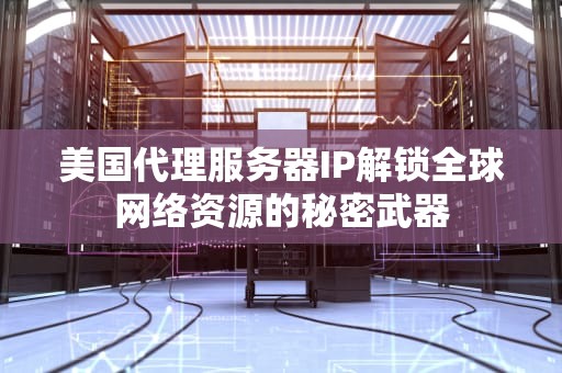 美国代理服务器IP解锁全球网络资源的秘密武器