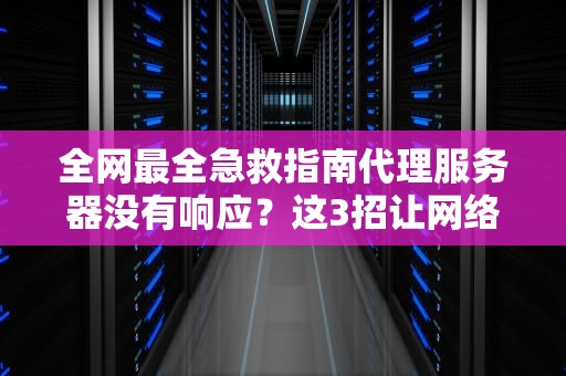 全网最全急救指南代理服务器没有响应？这3招让网络起死回生！
