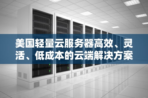 美国轻量云服务器高效、灵活、低成本的云端解决方案