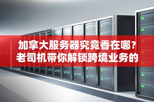 加拿大服务器究竟香在哪？老司机带你解锁跨境业务的正确姿势