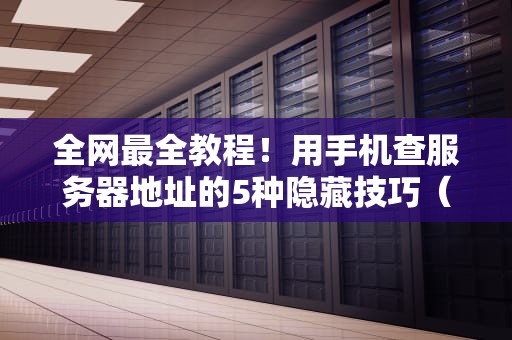 全网最全教程！用手机查服务器地址的5种隐藏技巧（附防坑指南）