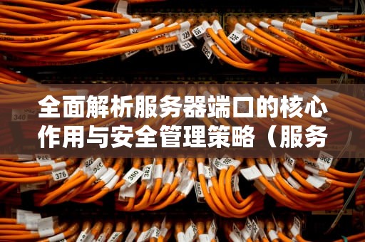 全面解析服务器端口的核心作用与安全管理策略（服务器的端口深度指南）