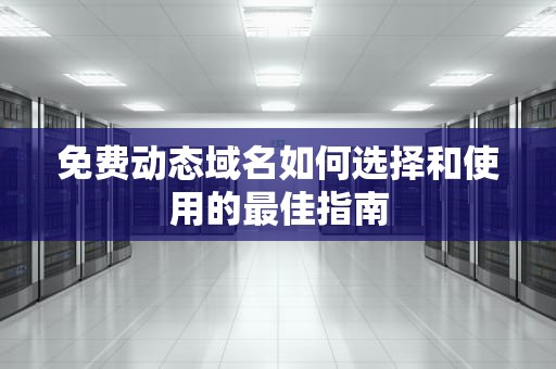 免费动态域名如何选择和使用的最佳指南