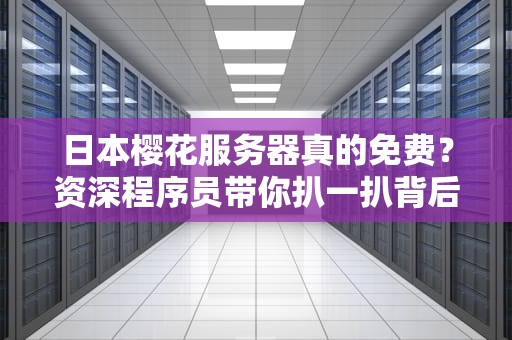日本樱花服务器真的免费？资深程序员带你扒一扒背后的套路