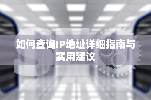 如何查询IP地址详细指南与实用建议