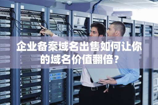 企业备案域名出售如何让你的域名价值翻倍？