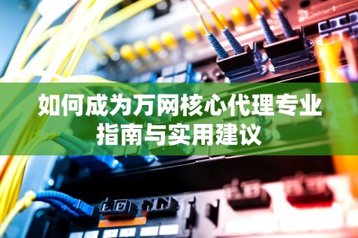 如何成为万网核心代理专业指南与实用建议