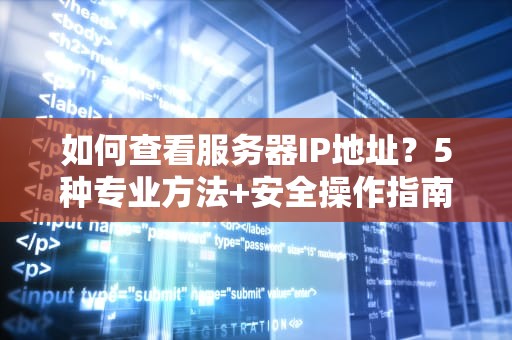 如何查看服务器IP地址？5种专业方法+安全操作指南（2023最新版）