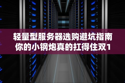 轻量型服务器选购避坑指南你的小钢炮真的扛得住双11吗？