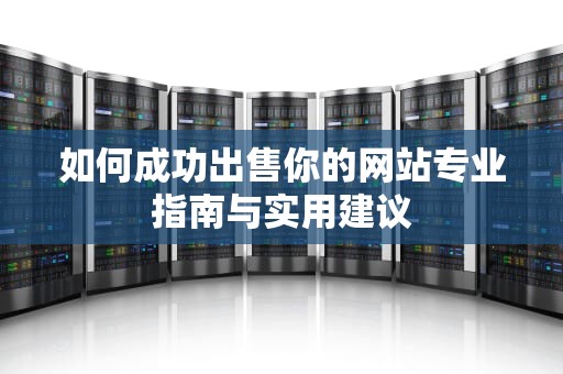 如何成功出售你的网站专业指南与实用建议