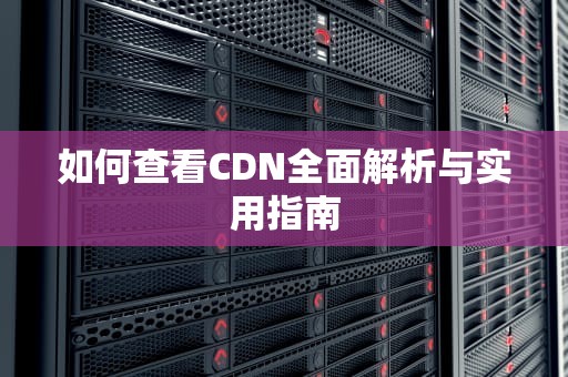 如何查看CDN全面解析与实用指南