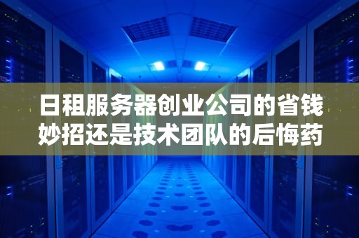 日租服务器创业公司的省钱妙招还是技术团队的后悔药？这5个真相你必须知道