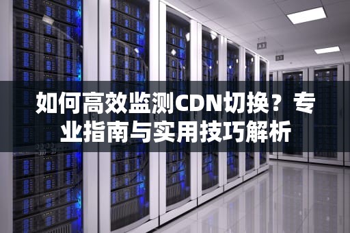 如何高效监测CDN切换？专业指南与实用技巧解析