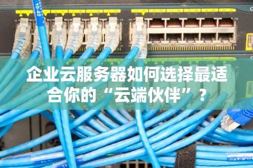 企业云服务器如何选择最适合你的“云端伙伴”？