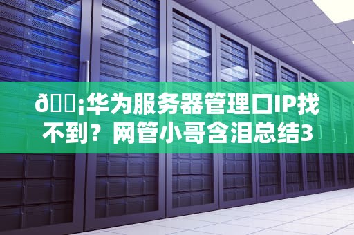 📡华为服务器管理口IP找不到？网管小哥含泪总结3招急救大法