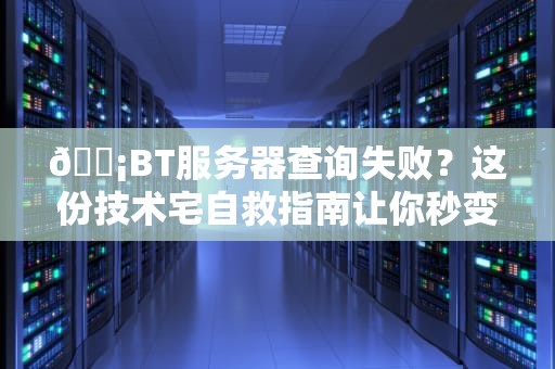 📡BT服务器查询失败？这份技术宅自救指南让你秒变老司机！
