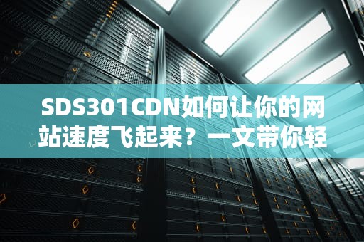 SDS301CDN如何让你的网站速度飞起来？一文带你轻松掌握！