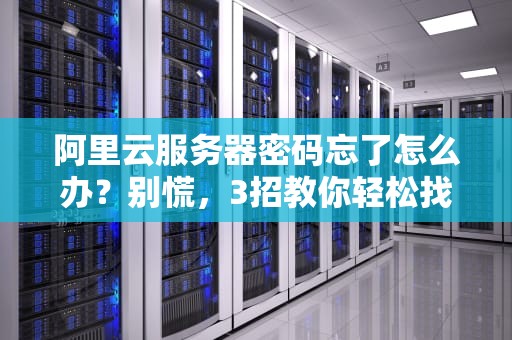 阿里云服务器密码忘了怎么办？别慌，3招教你轻松找回！