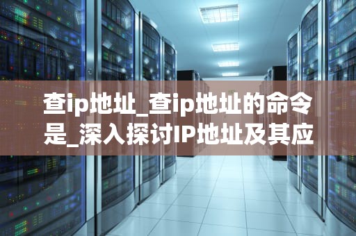 查ip地址_查ip地址的命令是_深入探讨IP地址及其应用