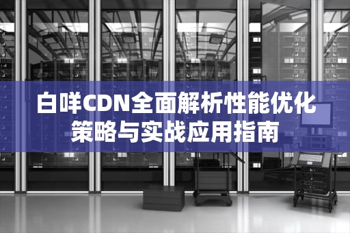 白咩CDN全面解析性能优化策略与实战应用指南