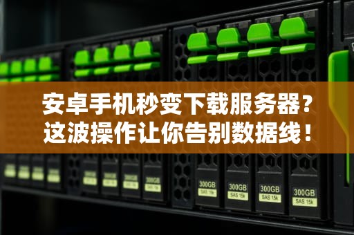 安卓手机秒变下载服务器？这波操作让你告别数据线！