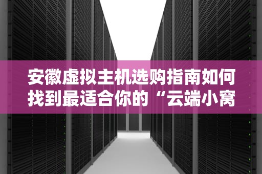 安徽虚拟主机选购指南如何找到最适合你的“云端小窝”？