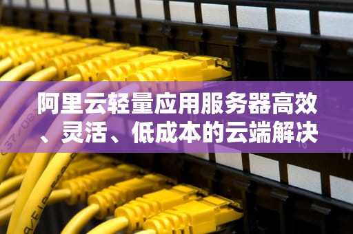 阿里云轻量应用服务器高效、灵活、低成本的云端解决方案