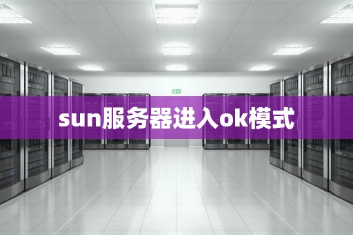 sun服务器进入ok模式