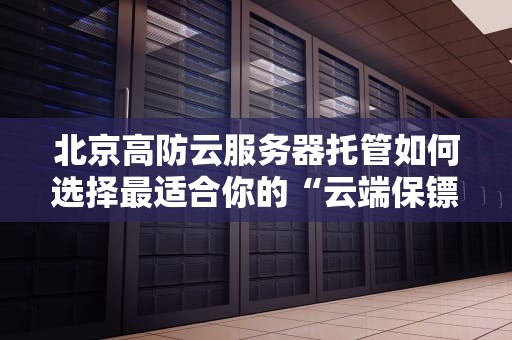 北京高防云服务器托管如何选择最适合你的“云端保镖”？